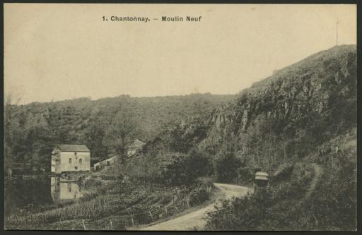 Moulin Neuf : la route d'accès (vues 1-4) et les rives du Grand Lay (vues 5-7) / Dugleux phot. (vues 3-4).